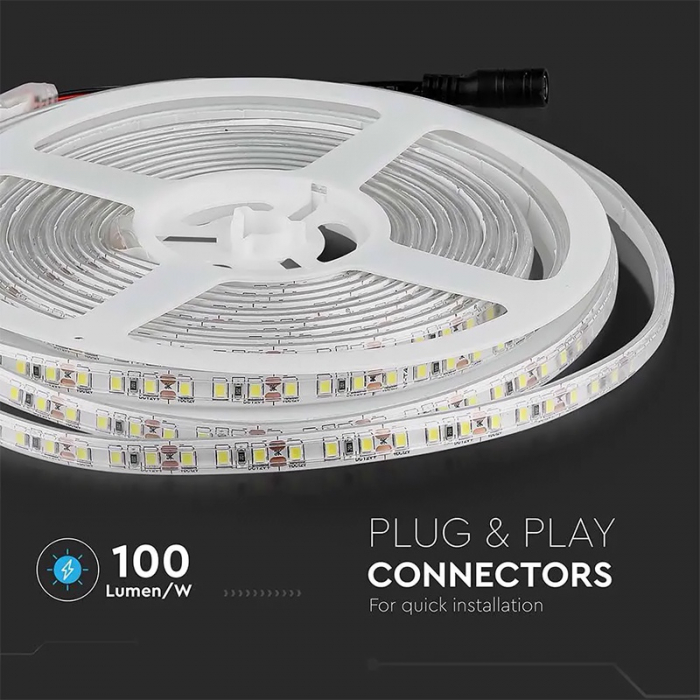 Banda led smd3528 120led/m 3000k ip65 5m V-tac [11]