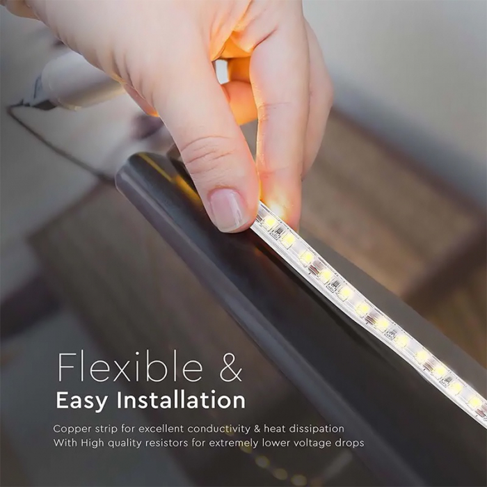 Banda led smd3528 120led/m 3000k ip65 5m V-tac [9]