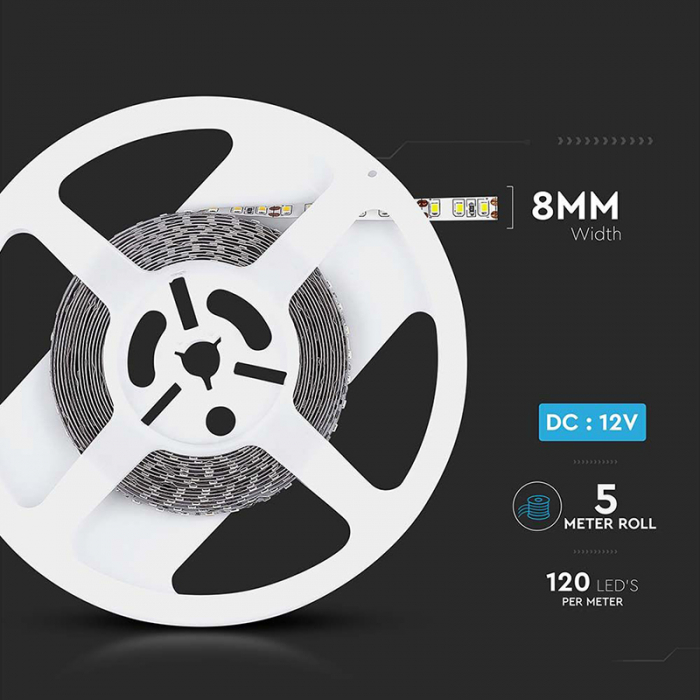 Banda led smd3528 120led/m 6500k ip20 5m V-tac [13]