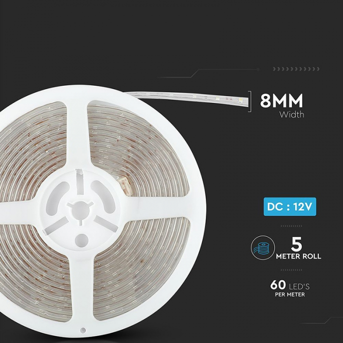 Banda led smd3528 60led/m verde ip65 5m V-tac [12]