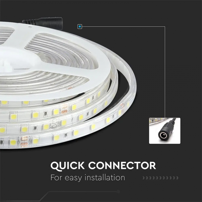 Banda led smd5050 24v 60led/m 6400k ip65 5m V-tac [11]