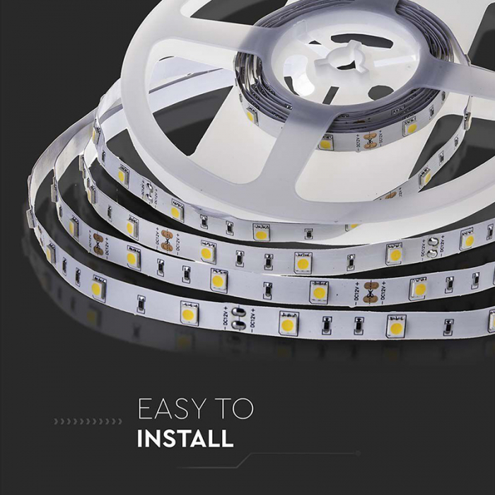 Banda led smd5050 30led/m 6400k ip20 5m V-tac [7]