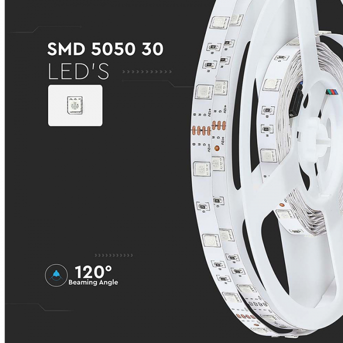 banda led smd5050 30led/m rgb ip20 5m [9]