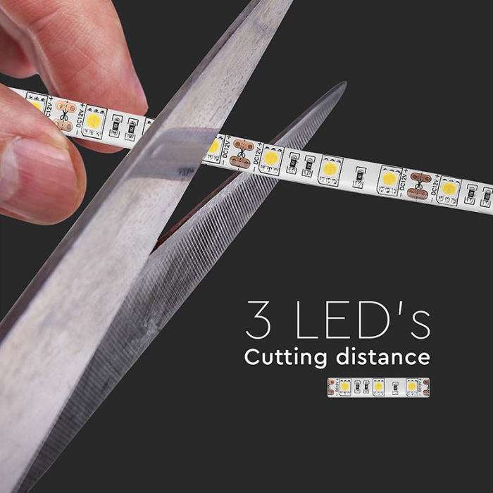 Banda led smd5050 60led/m 3000k ip65 5m V-tac [8]