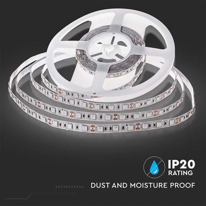 Banda led smd5050 60led/m 6000k ip20 5m V-tac [6]
