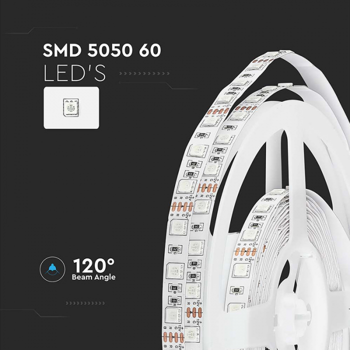 Banda led smd5050 60led/m galben ip20 5m V-tac [7]