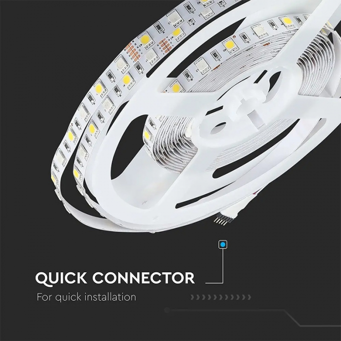 Banda led smd5050 60led/m rgb + alb neutru ip20 5m V-tac [12]