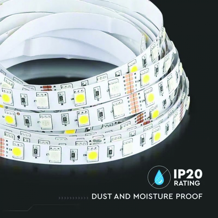 Banda led smd5050 60led/m rgb + alb cald ip20 5m V-tac [10]