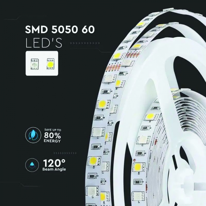 Banda led smd5050 60led/m rgb + alb cald ip20 5m V-tac [8]