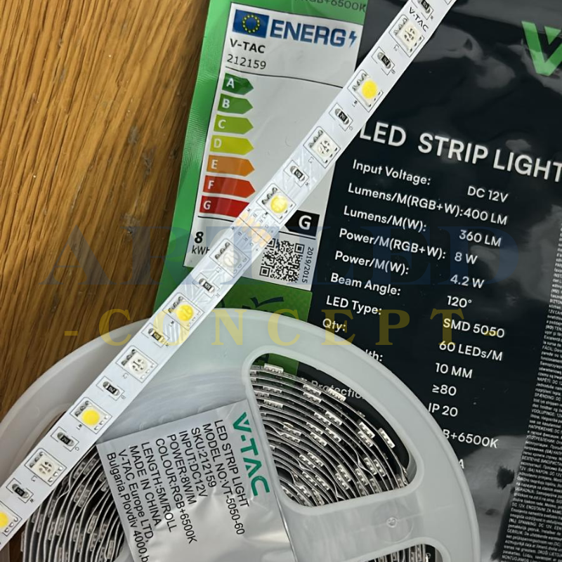 Banda led smd5050 60led/m rgb + alb rece ip20 5m V-Tac 212159 [3]
