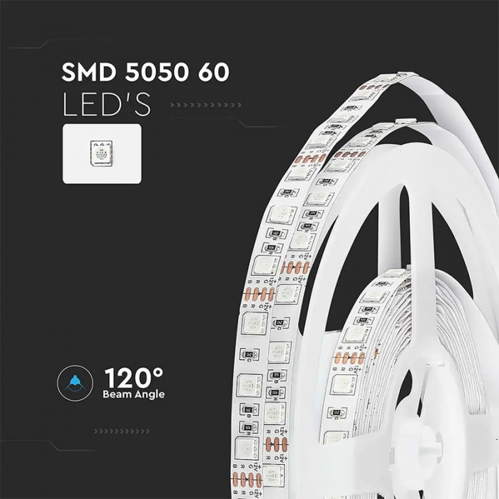 Banda led smd5050 60led/m rosu ip20 5m V-tac [9]