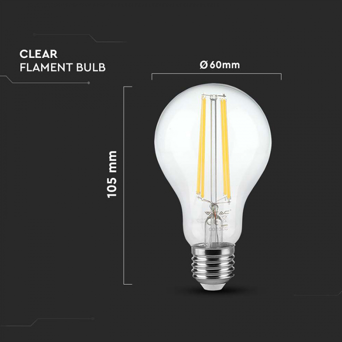 BEC A60 E27 FILAMENT LED 12W 3000K ALB CALD [4]