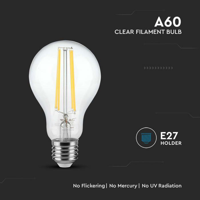 BEC A60 E27 FILAMENT LED 12W 3000K ALB CALD [5]