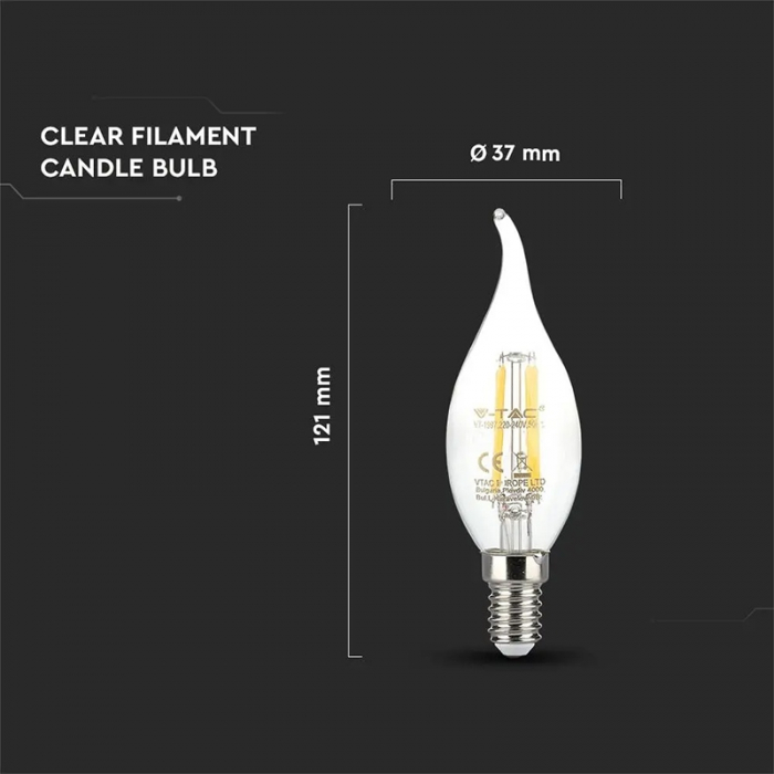 BEC E14 CU FILAMENT LED 4W 2700K DIMABIL [3]