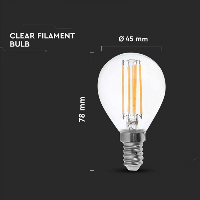 BEC E14 CU FILAMENT LED 4W 3000K [4]