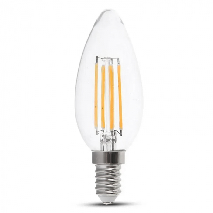 Bec E14 cu filament led 4W 3000K V-tac [2]