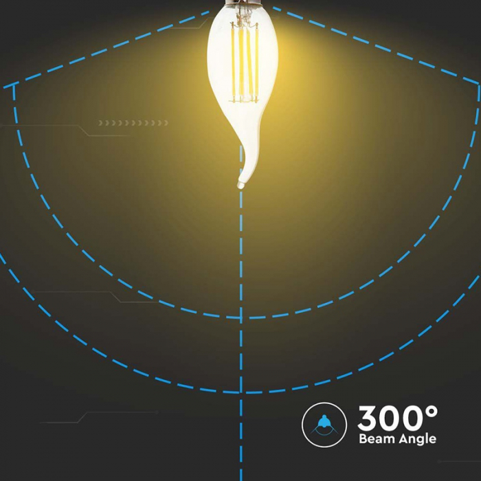 Bec e14 cu filament led 4w 4000k V-tac [6]