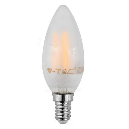 Bec e14 cu filament led 4w 6400k alb rece, sticla mată V-tac [1]