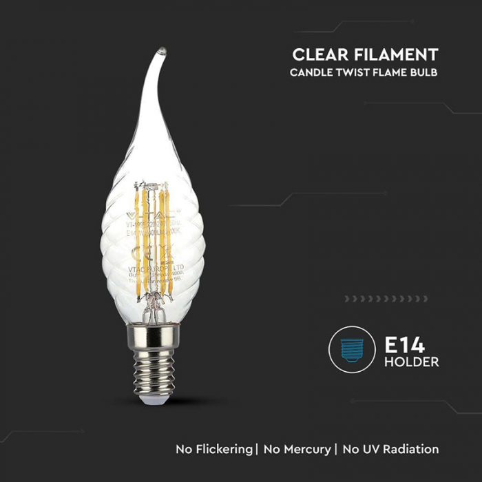 BEC E14 CU FILAMENT LED 4W 6500K MODEL SPIRALA [5]