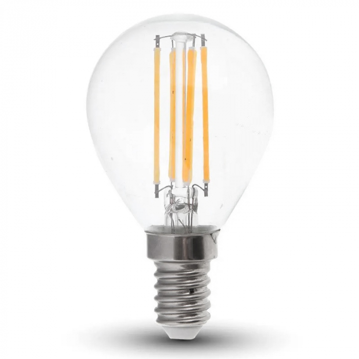 Bec e14 p45 cu filament led 6w 6400k V-tac [2]