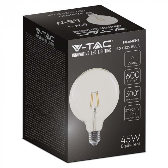 BEC E27 G125 CU FILAMENT LED 6W 3000K [3]