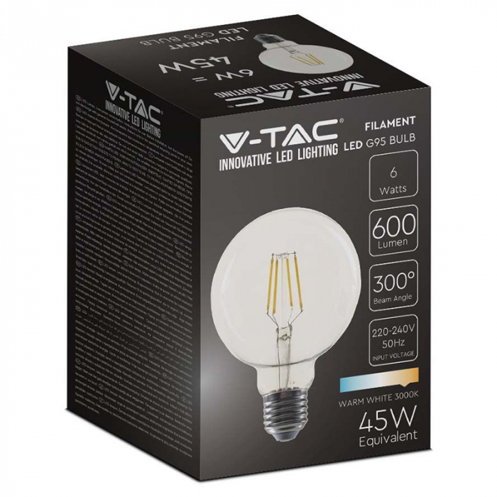 BEC E27 G95 CU FILAMENT LED 6W 2700K [3]