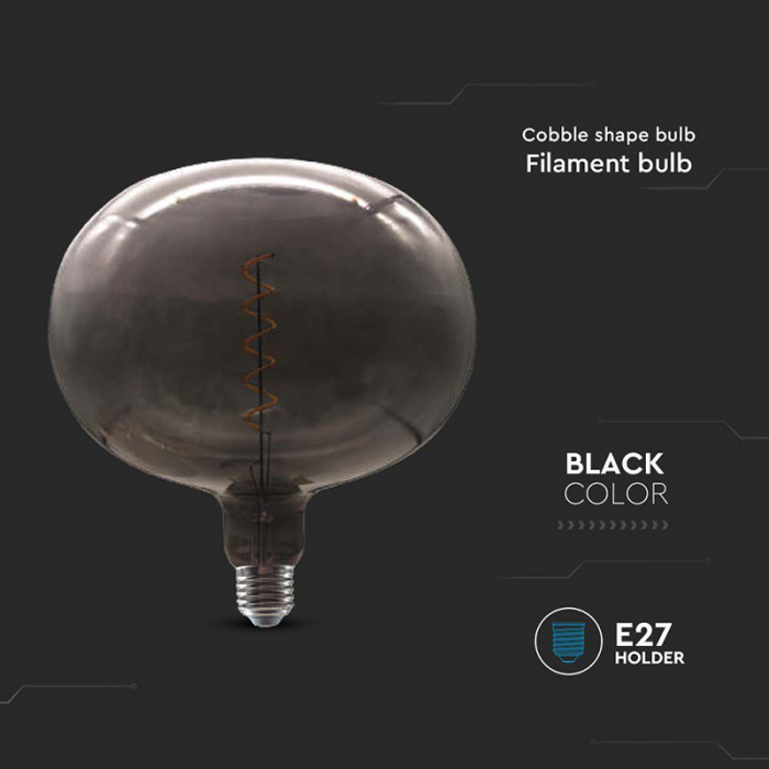 Bec filament led 4W E27 sticlă neagră V-tac [5]