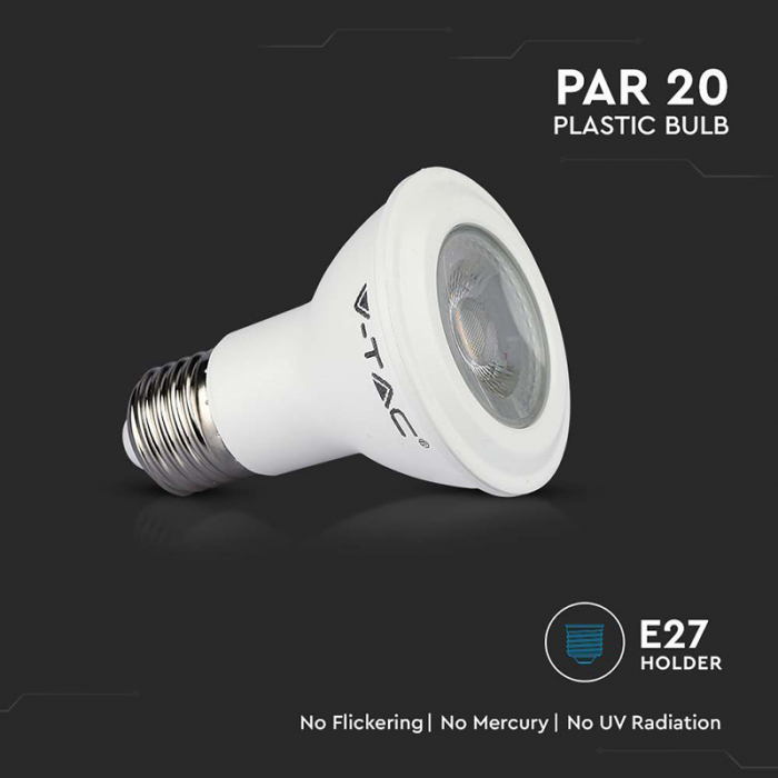 BEC V-TAC LED 5.8W PAR20 E27 4000K ALB NEUTRU [10]