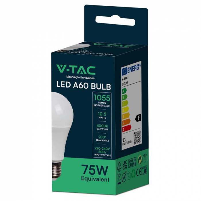 Bec LED A60 E27 10.5W 4000K ALB NEUTRU [3]