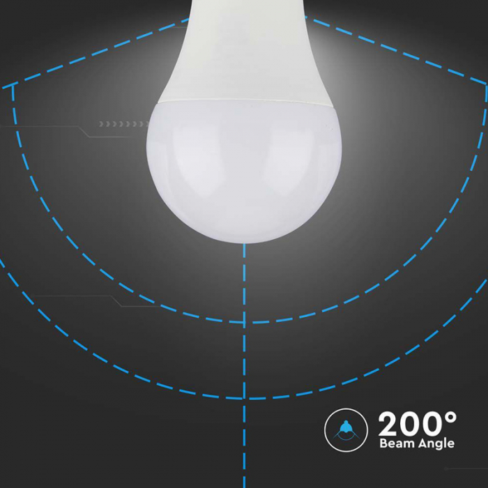 Bec led a60 e27 10.5w 6500k alb rece V-tac [7]