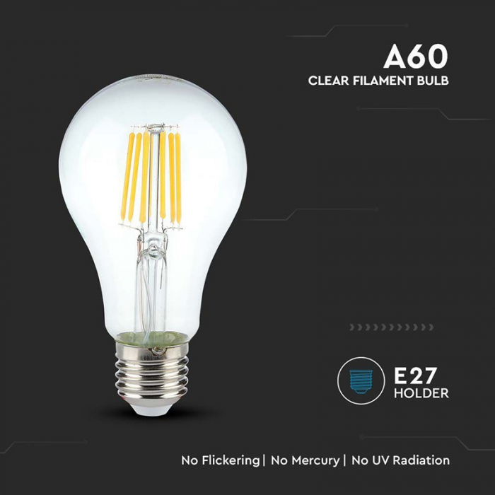 Bec led a60 e27 10w cu filament 4000k V-tac [5]