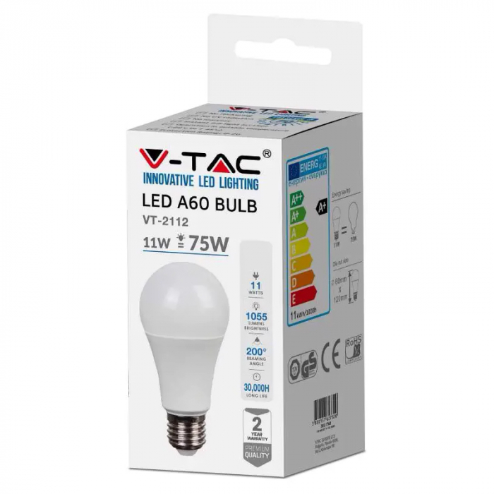 BEC LED A60 E27 11W 2700K ALB CALD [3]