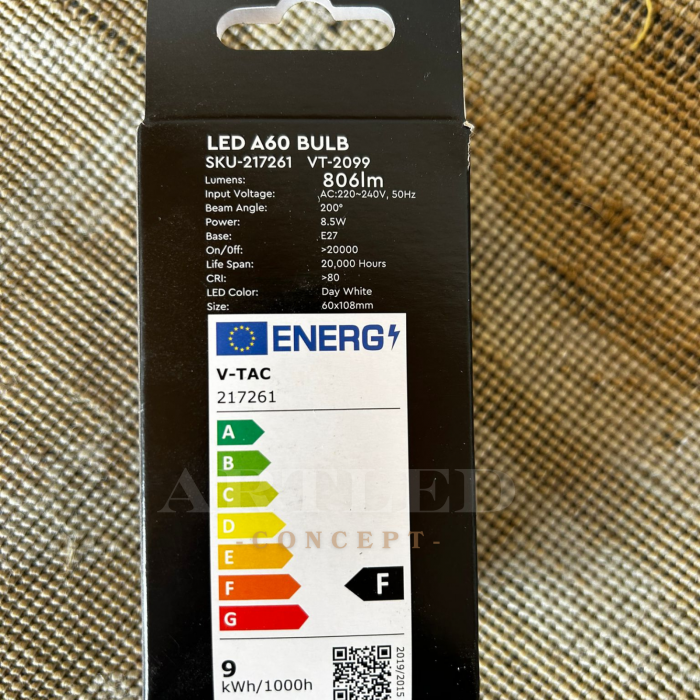 Bec LED A60 E27 8.5W 4000K ALB NEUTRU [2]