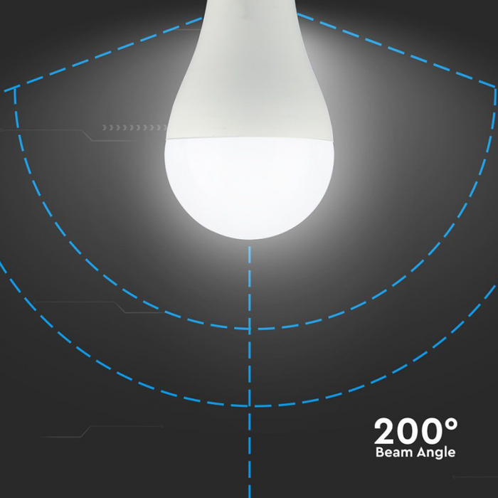 Bec LED A65 E27 15W 3000K ALB CALD [6]