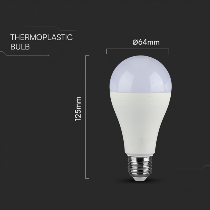 Bec LED A65 E27 15W 3000K ALB CALD [4]