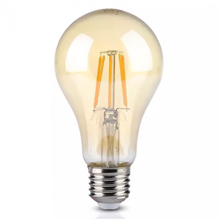 Bec led a67 e27 8w cu filament 2200k alb cald V-tac [2]