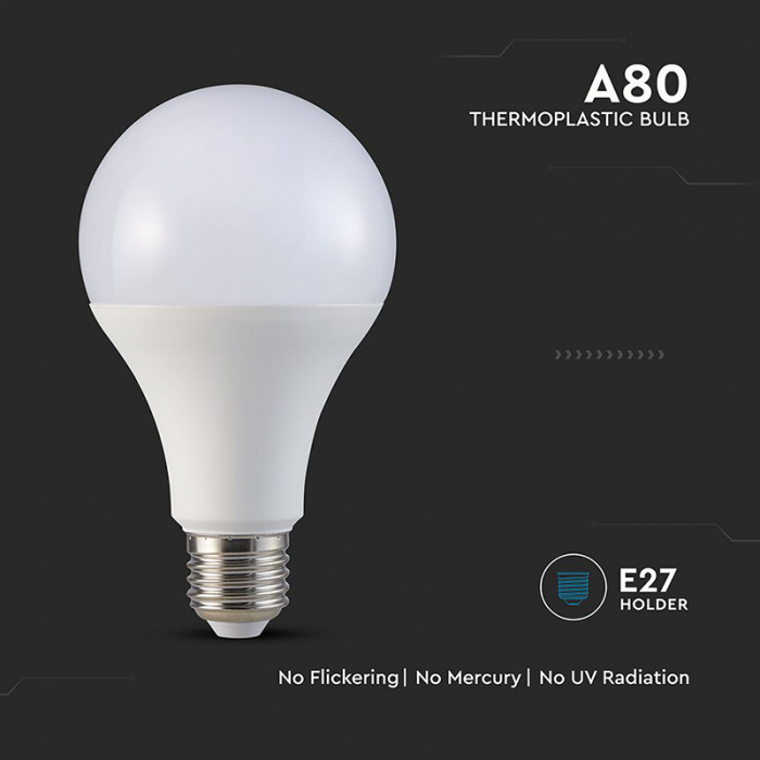Bec led a80 e27 20w 3000k alb cald V-Tac [6]