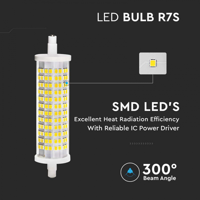 BEC LED CERAMIC R7S 16W 6500K ALB RECE [5]