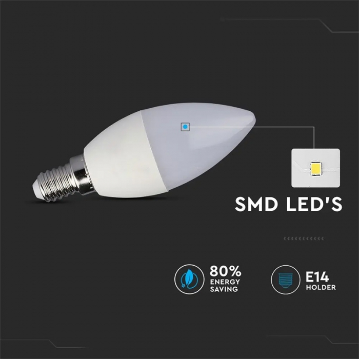 Bec led e14 3.5w dimabil rgb și 4500k + telecomandă V-tac [4]
