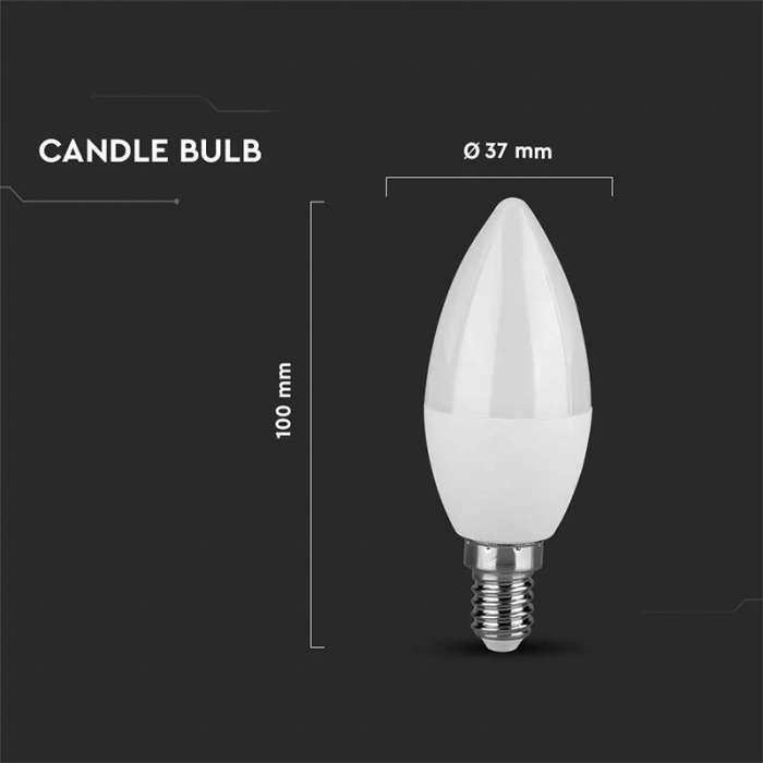 Bec led e14 3.7w 3000k alb cald V-tac [5]