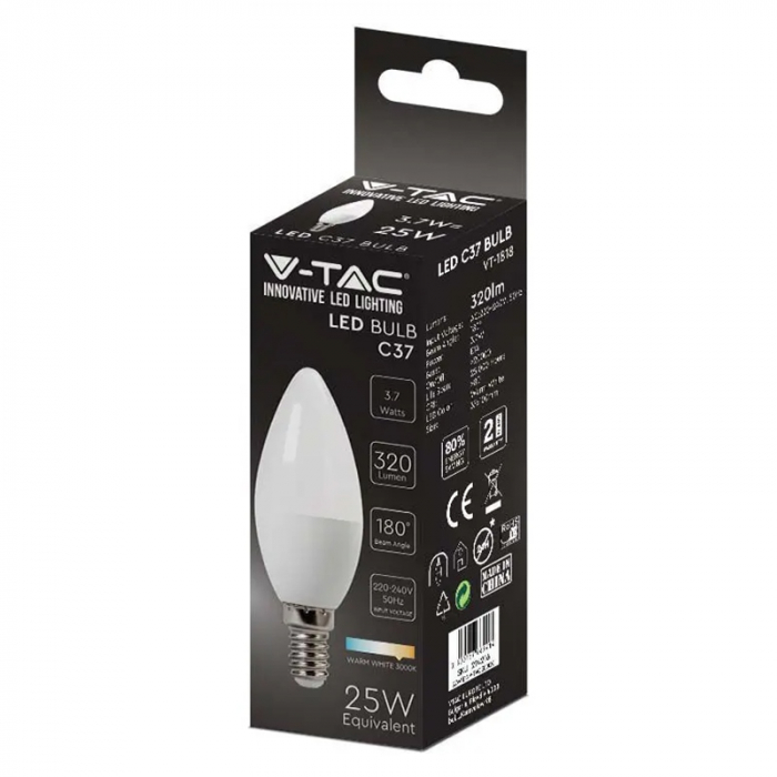 Bec led e14 3.7w 3000k alb cald V-tac [4]