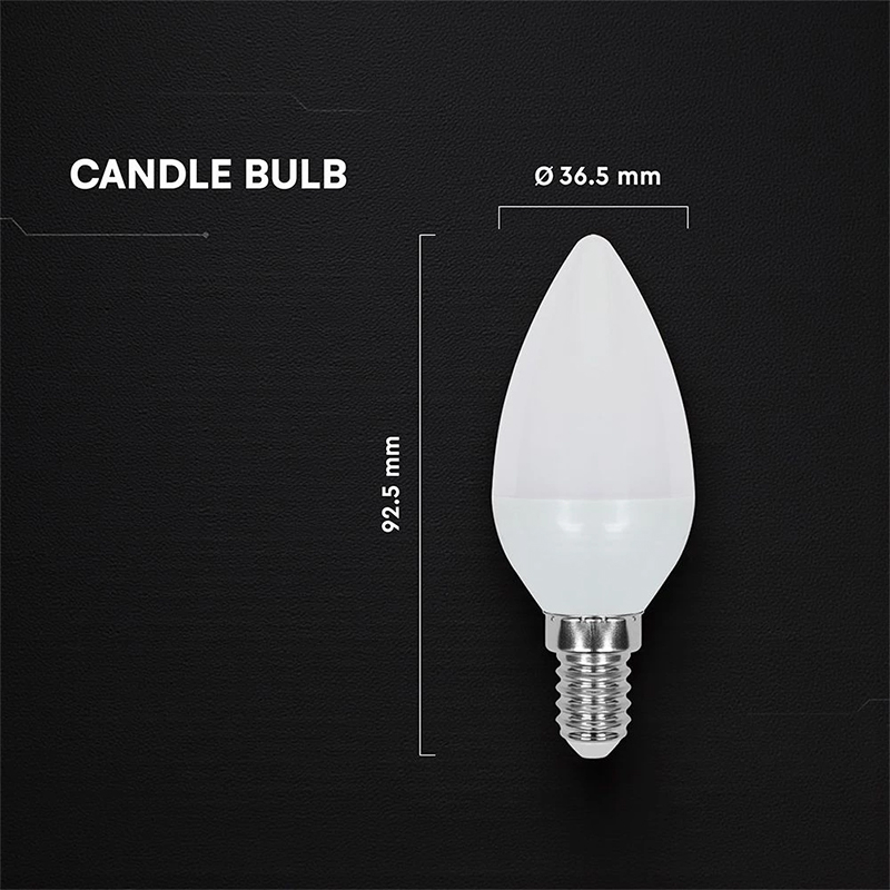 BEC LED E14 3.7W 3000K ALB CALD CIP CREE [4]