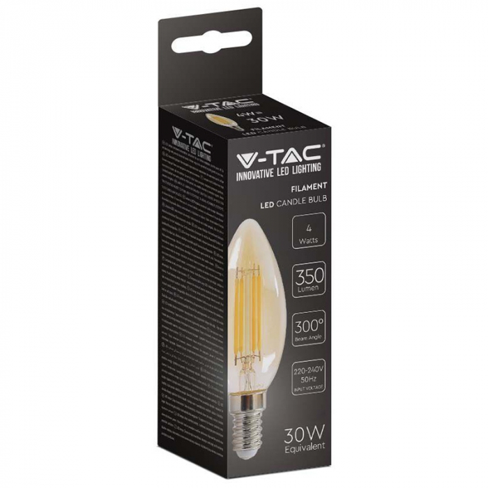 BEC LED E14 4W CU FILAMENT 2200K ALB CALD [3]