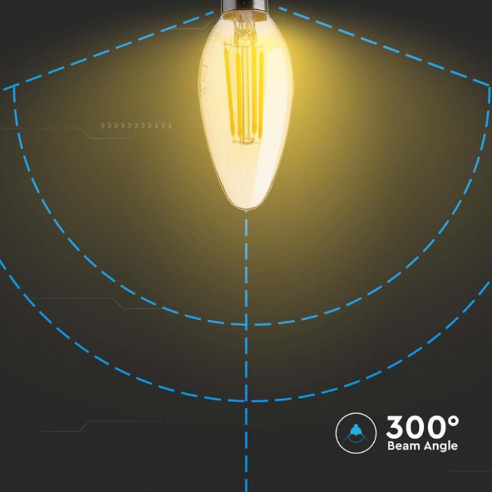 BEC LED E14 4W CU FILAMENT 2200K ALB CALD [6]