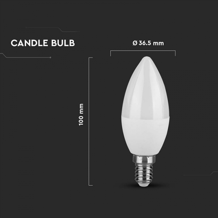 BEC LED E14 6.5W 4000K ALB NEUTRU, CIP SAMSUNG [5]