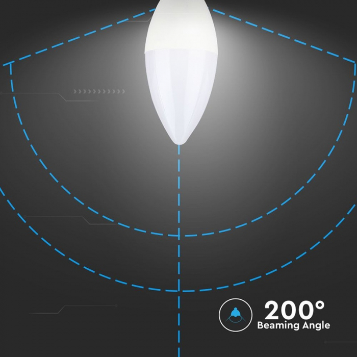 BEC LED E14 7W 3000K ALB CALD, CIP SAMSUNG [7]