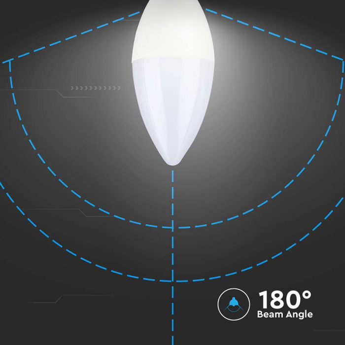 Bec Led E14 C37 4.5W 3000K ALB CALD, CIP SAMSUNG [7]