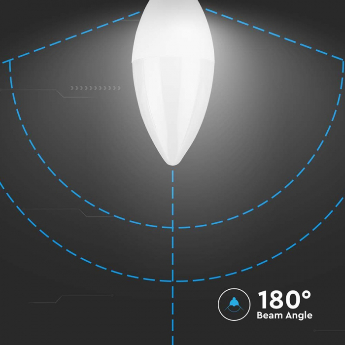 Bec Led E14 C37 4.5W 4000K ALB NEUTRU, CIP SAMSUNG [7]