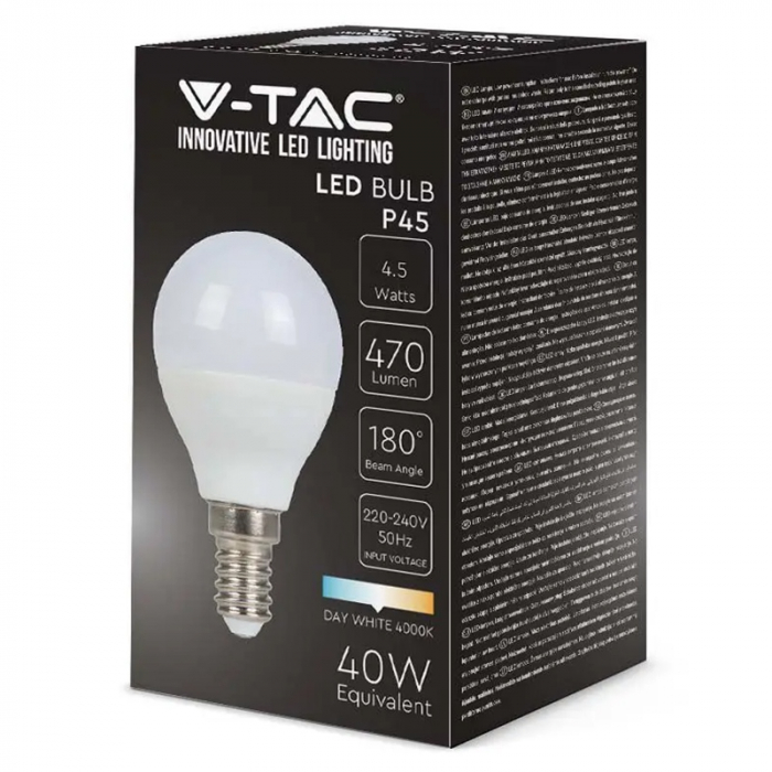 BEC LED E14 P45 4.5W 4000K ALB NEUTRU [3]