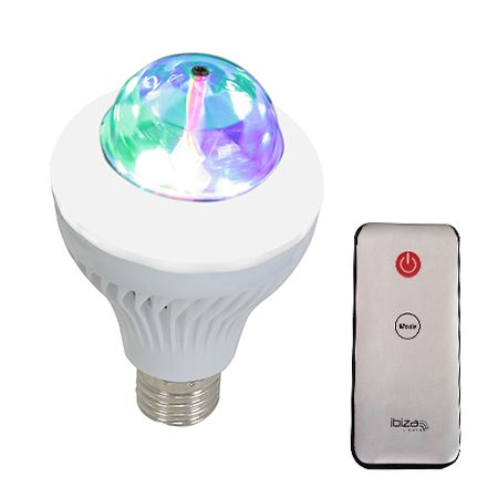 Bec LED E27 RGB 3x1W cu 15 LED-uri SMD albe și telecomandă – Iluminare colorată și control facil [1]